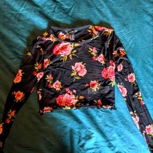 Forever 21 sheer crop top-long sleeves. Never worn